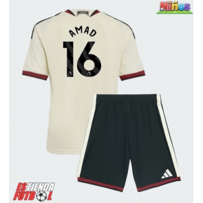 Manchester United Amad Diallo #16 Tercera Equipación Niños 2026-27 Manga Corta (+ Pantalones cortos)